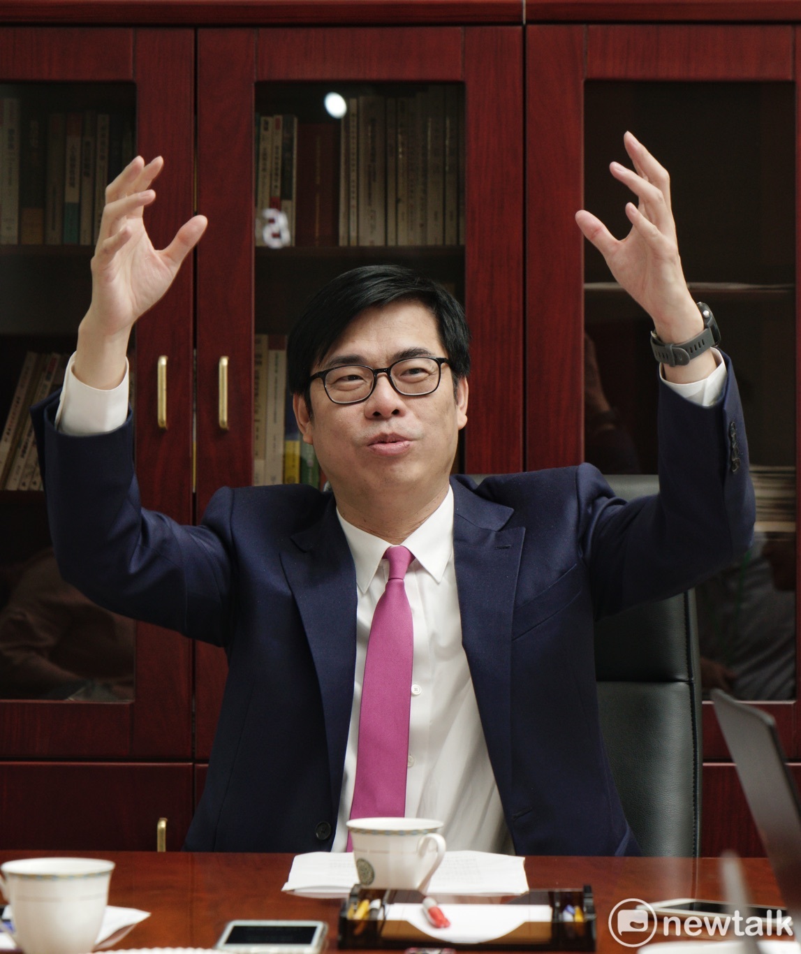 行政院副院長陳其邁Newtalk接受專訪。 圖：張良一/攝