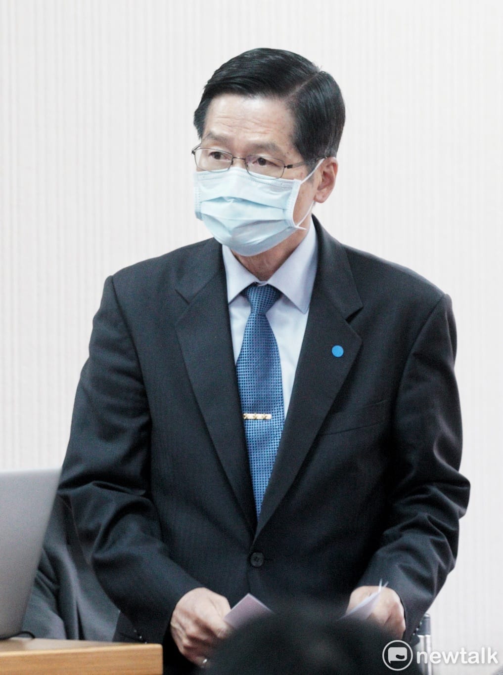 國防部長嚴德發在立院外交及國防委員會備詢。 圖：張良一/攝