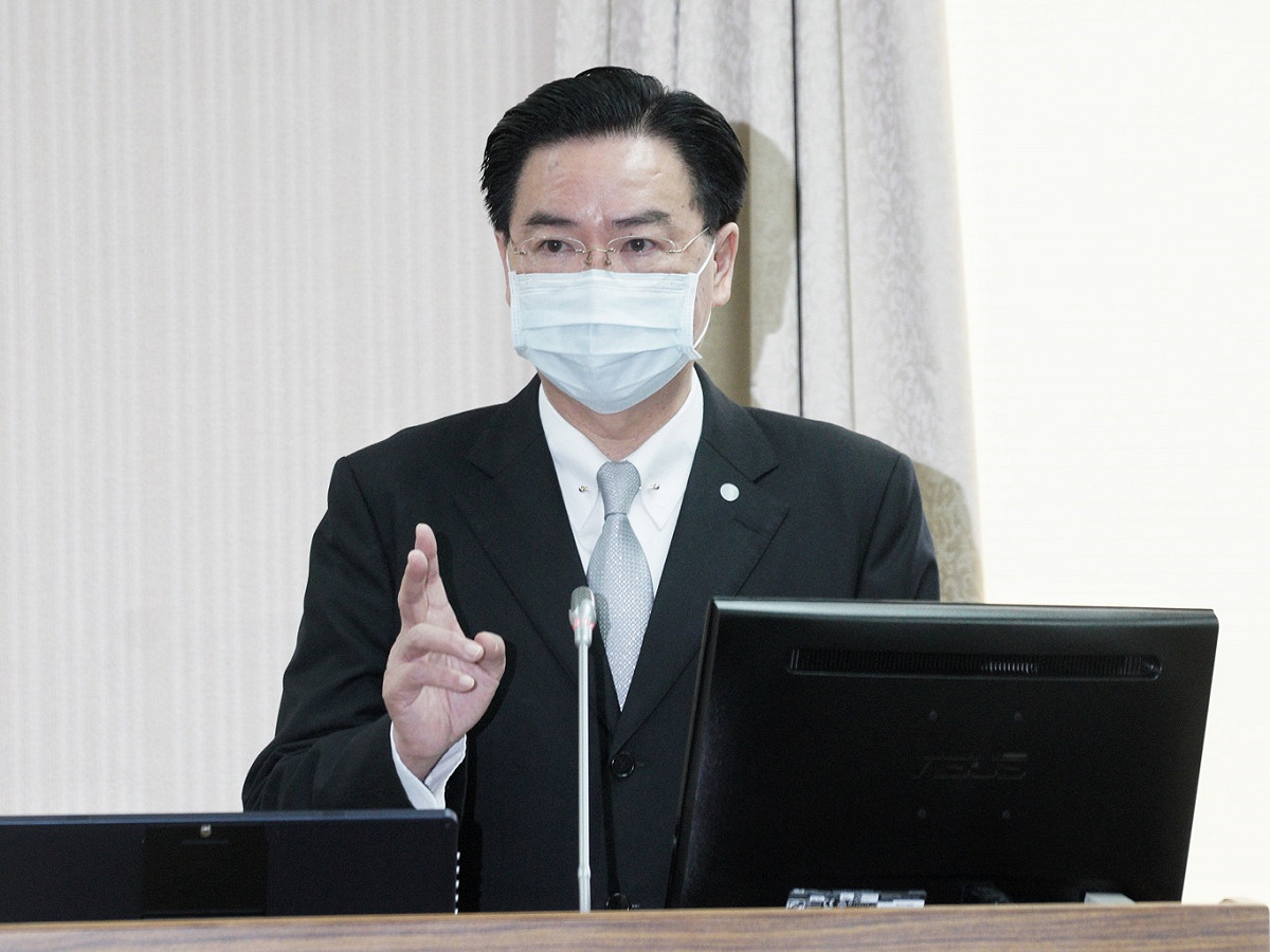 外交部長吳釗燮在立院外交及國防委員會備詢。 圖：張良一/攝