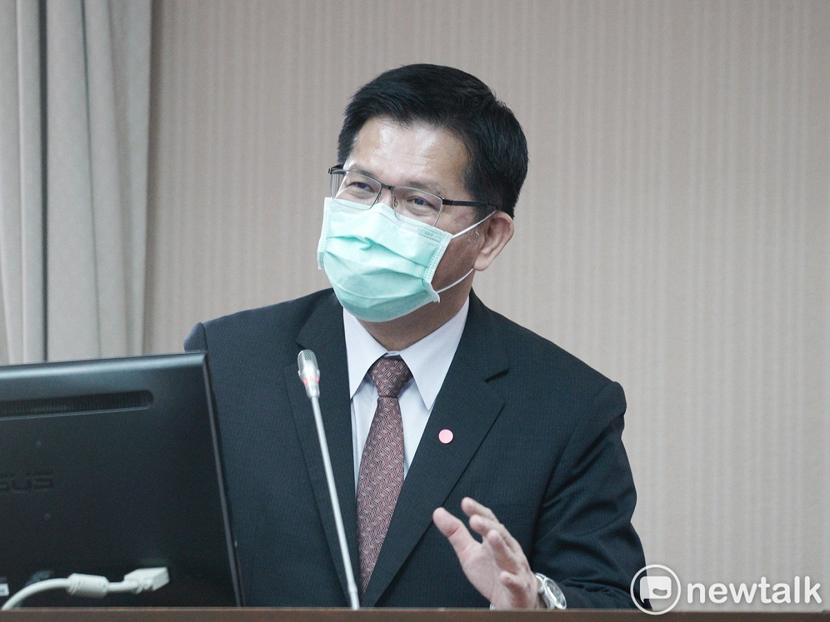 交通部長林佳龍在立院交通委員會備詢。 圖：張良一/攝