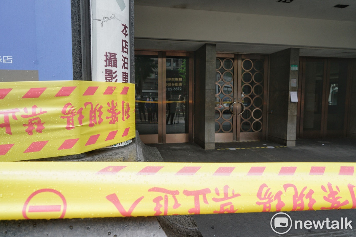錢櫃KTV林森店火災後，現場封鎖。 圖：張良一/攝