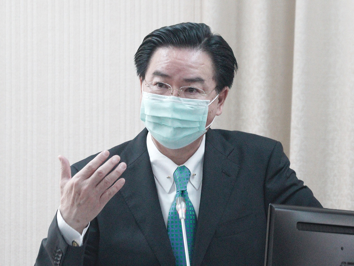 外交部長吳釗燮在立院外交及國防委員會備詢。 圖：張良一/攝