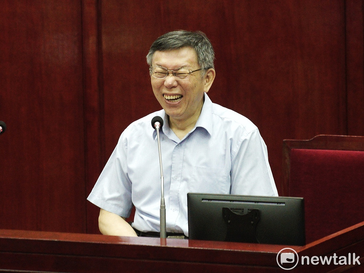 台北市長柯文哲在台北市議會備詢。 圖：張良一 / 攝（資料照）
