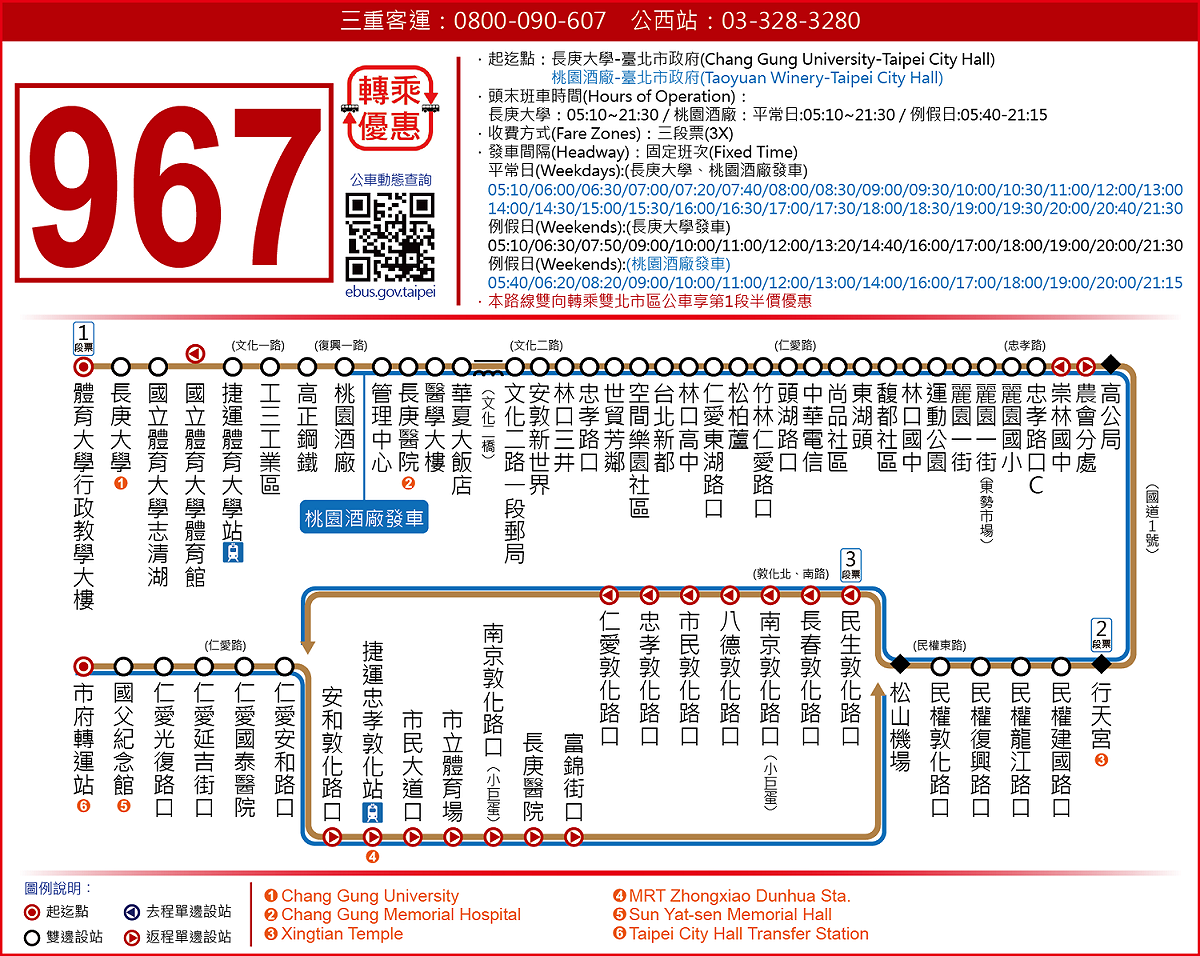 967線公車路線圖 圖：新北市交通局/提供