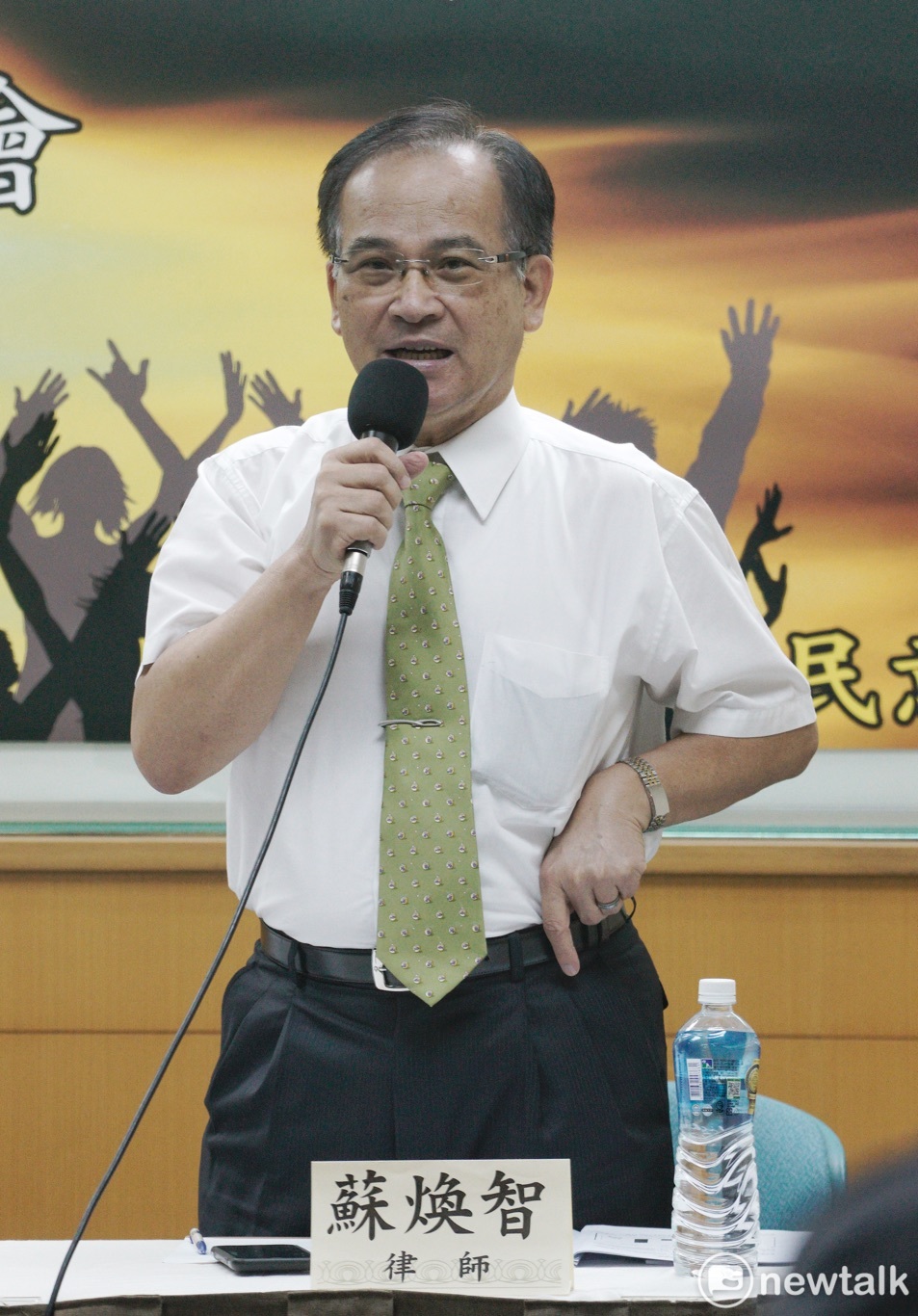 台灣民意基金會記者會，蘇煥智致詞。 圖：張良一/攝