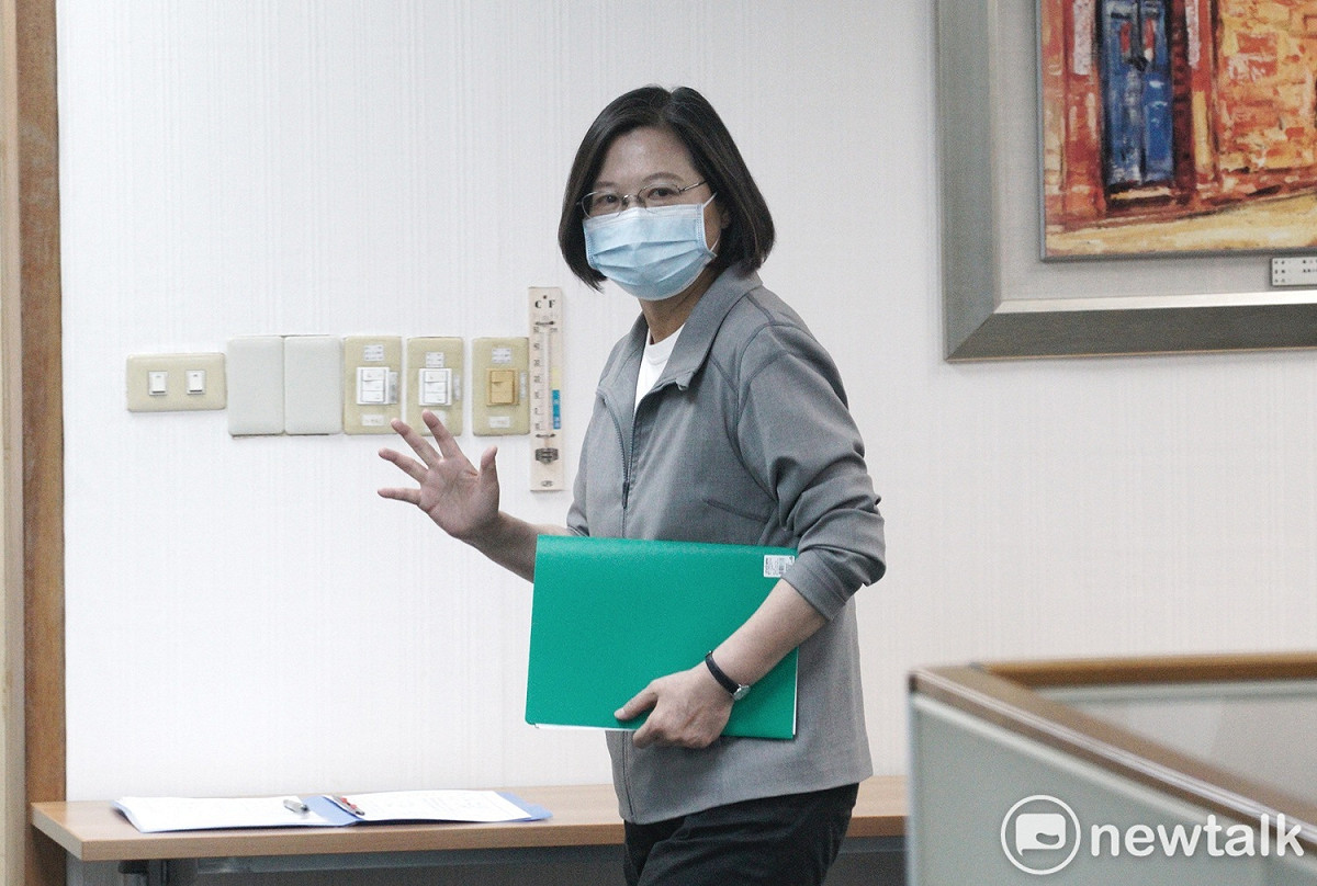 民進黨主席蔡英文主持中常會。 圖：張良一/攝（資料照片）