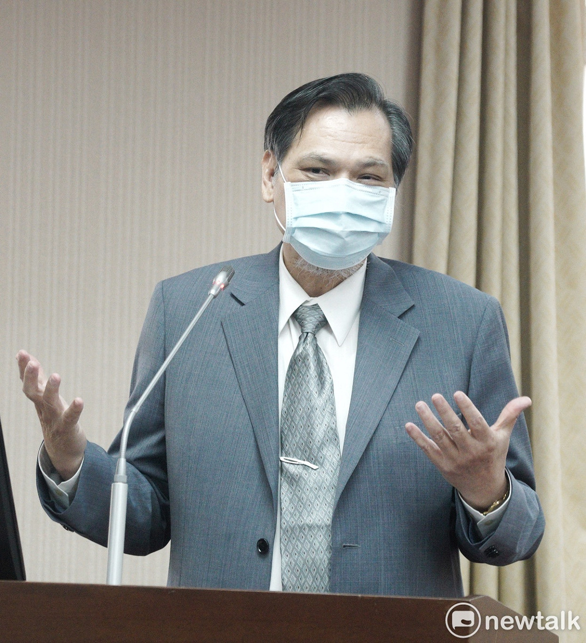 中央流行疫情指揮中心今日協助陸委會發布2歲至6歲的「小明」可來台。陸委會圖為陸委會主委陳明通。 圖：張良一/攝（資料照片）