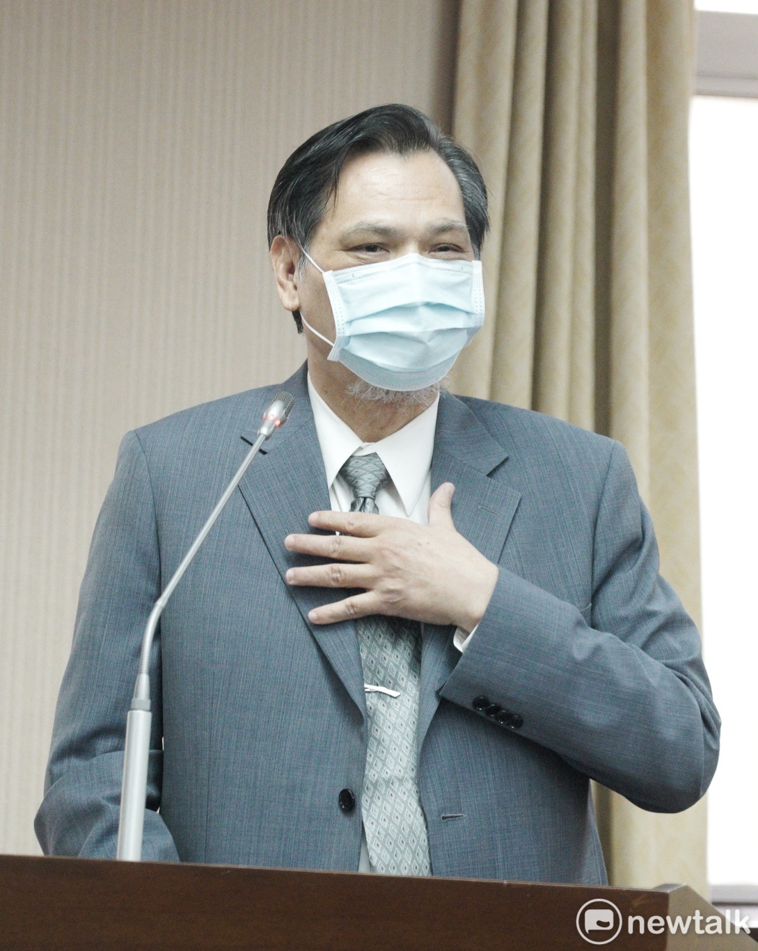 陸委會主委陳明通回應國民黨立委陳玉珍等人對小明、陸生來台議題。 圖：張良一/攝