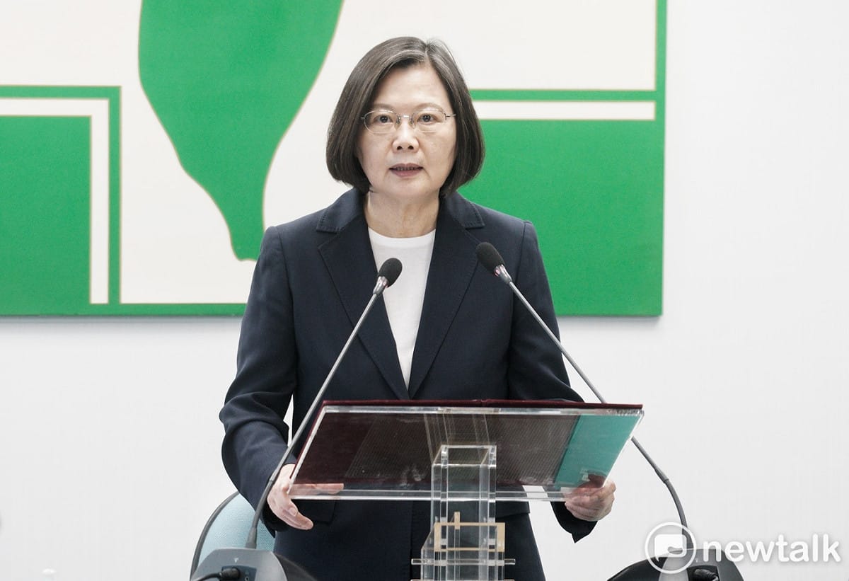 民進黨主席蔡英文就香港議題發表聲明。 圖：張良一/攝