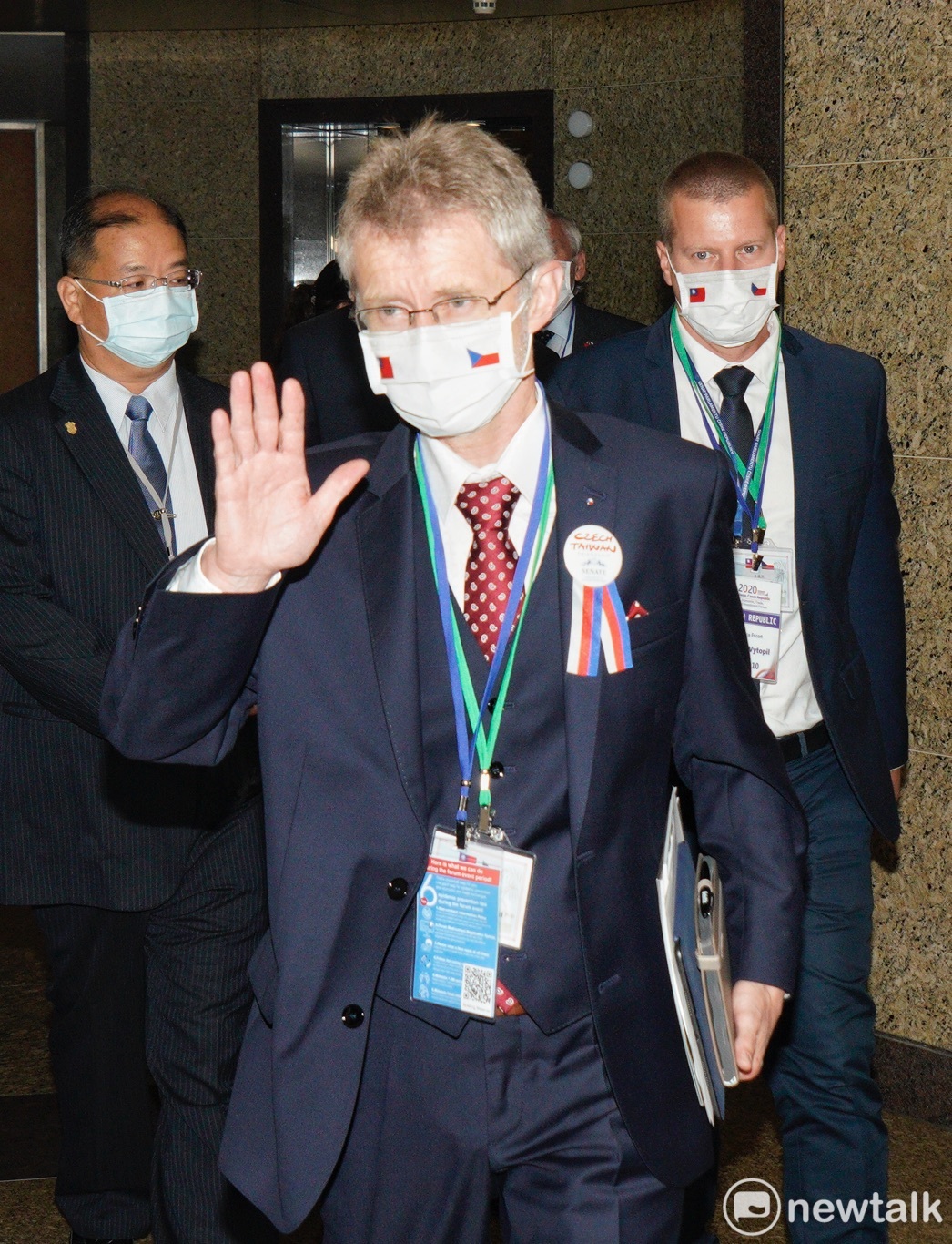 捷克參議院院長韋德齊（圖）率團訪台，遭到中國嗆聲要他「付出代價」。 圖：張良一/攝