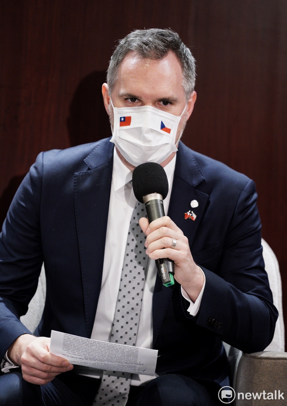 捷克布拉格市長賀吉普記者會。 圖：張良一 / 攝（資料照）