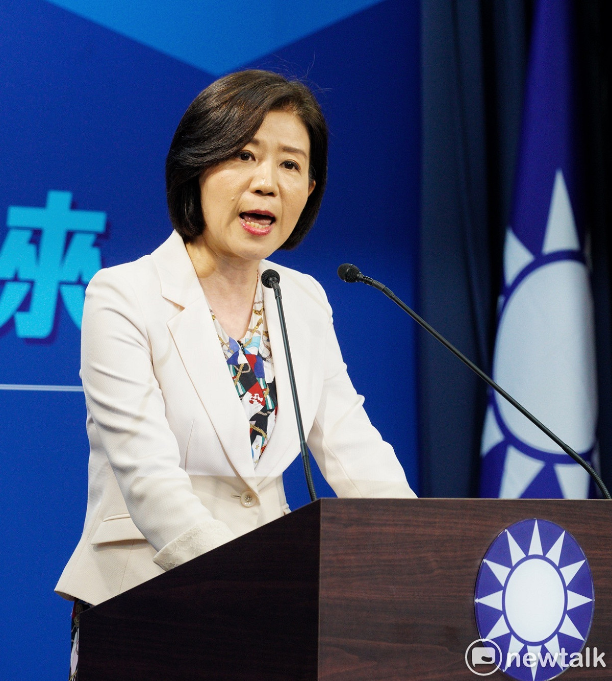 國民黨文傳會主委王育敏。 圖：張良一/攝（資料照片）