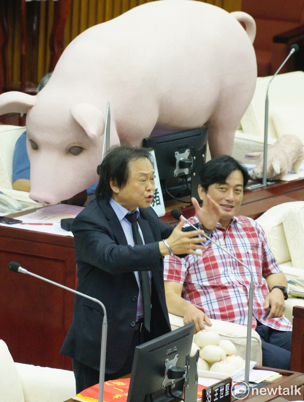 民進黨台北市議員王世堅。 圖：張良一/ 攝