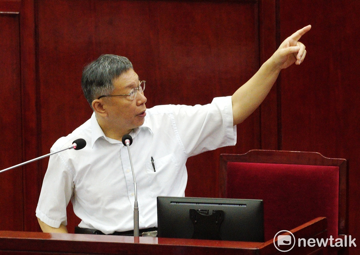 台北市長柯文哲赴台北市議會。 圖：張良一 / 攝（資料照）