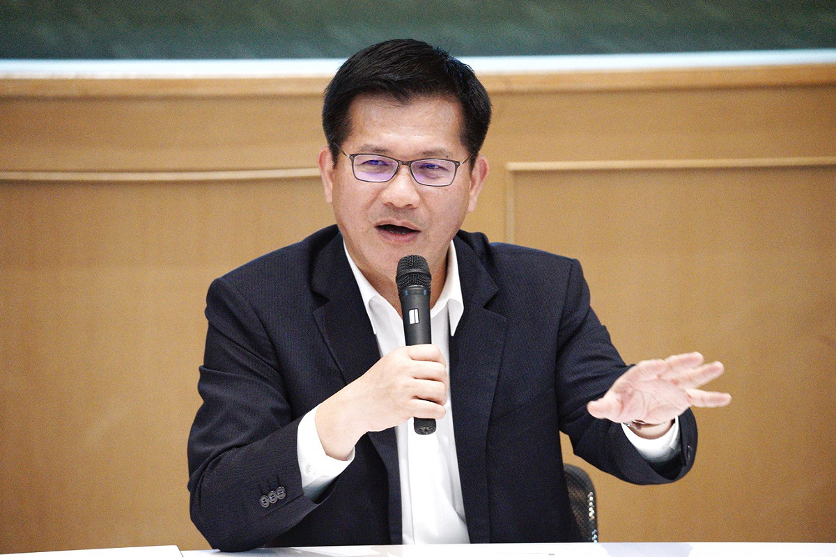交通部長林佳龍出席北北基軌道路網政策溝通平台起始會議共識說明會。 圖：張良一/攝(資料照片)