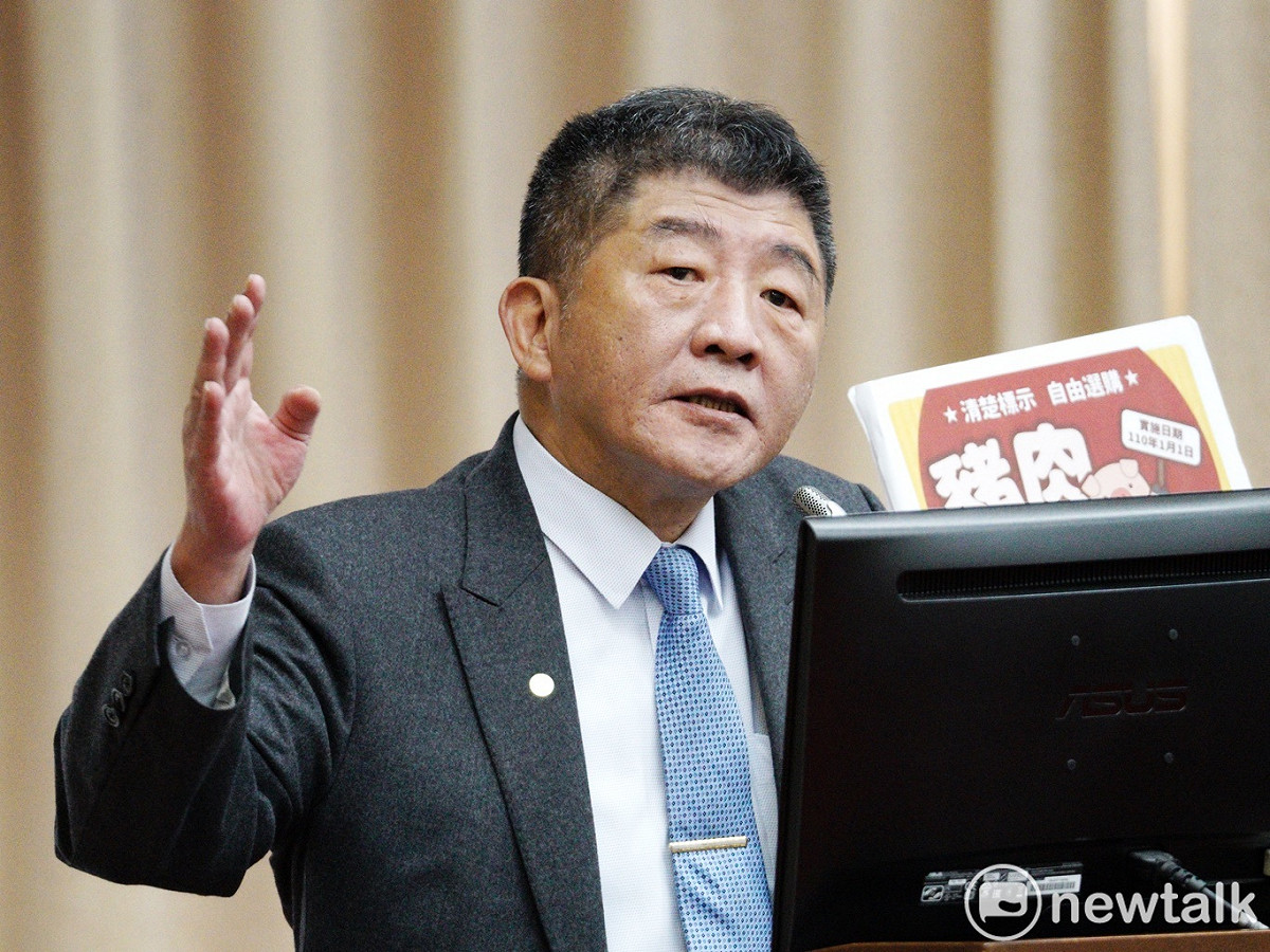 衛福部部長陳時中在立院衛環委員會等聯席會備詢。 圖：張良一/攝