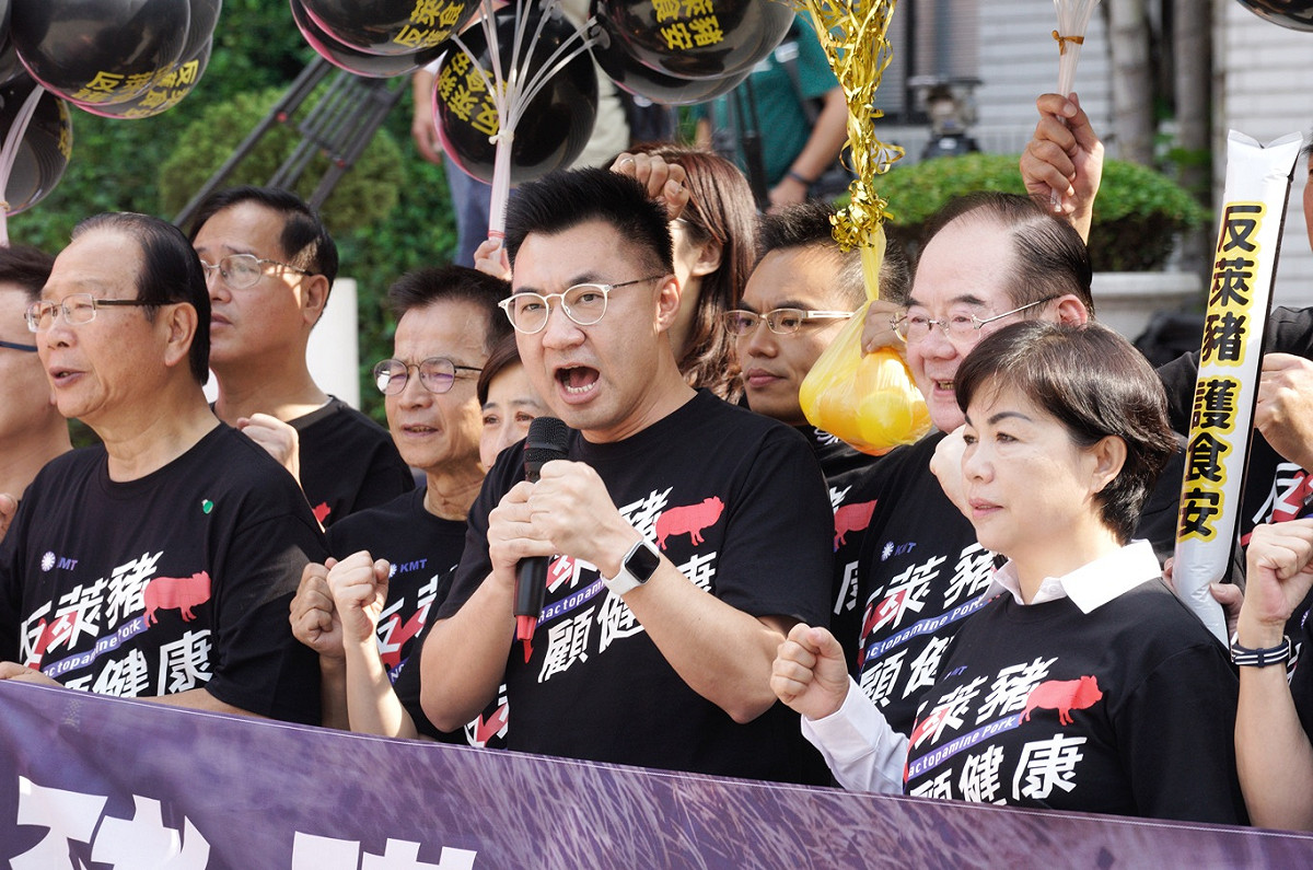 國民黨主席江啟臣（圖中）。 圖：張良一/攝（資料照）