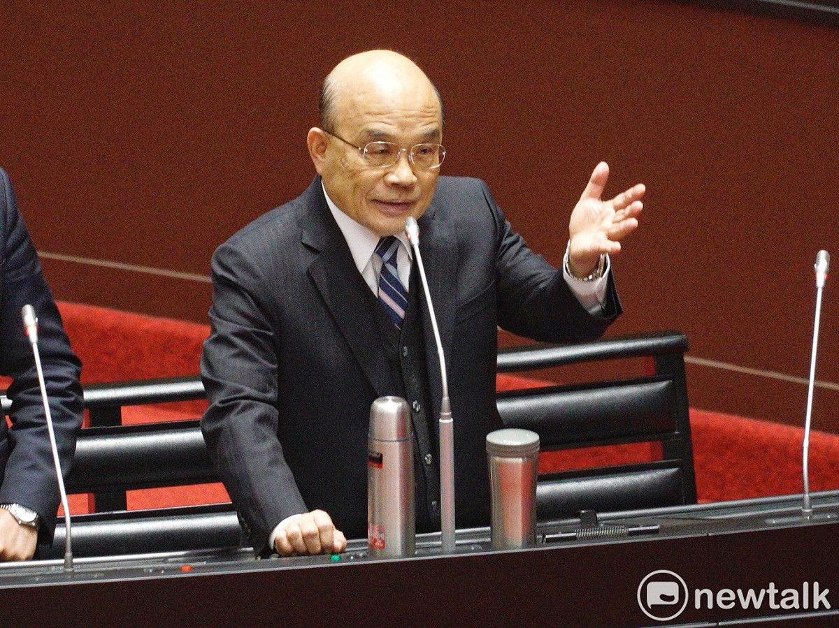 行政院長蘇貞昌在立院院會備詢。 圖：張良一/攝