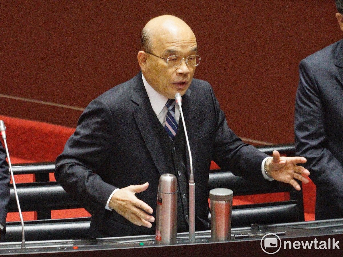 行政院長蘇貞昌在立院院會備詢。 圖：張良一/攝