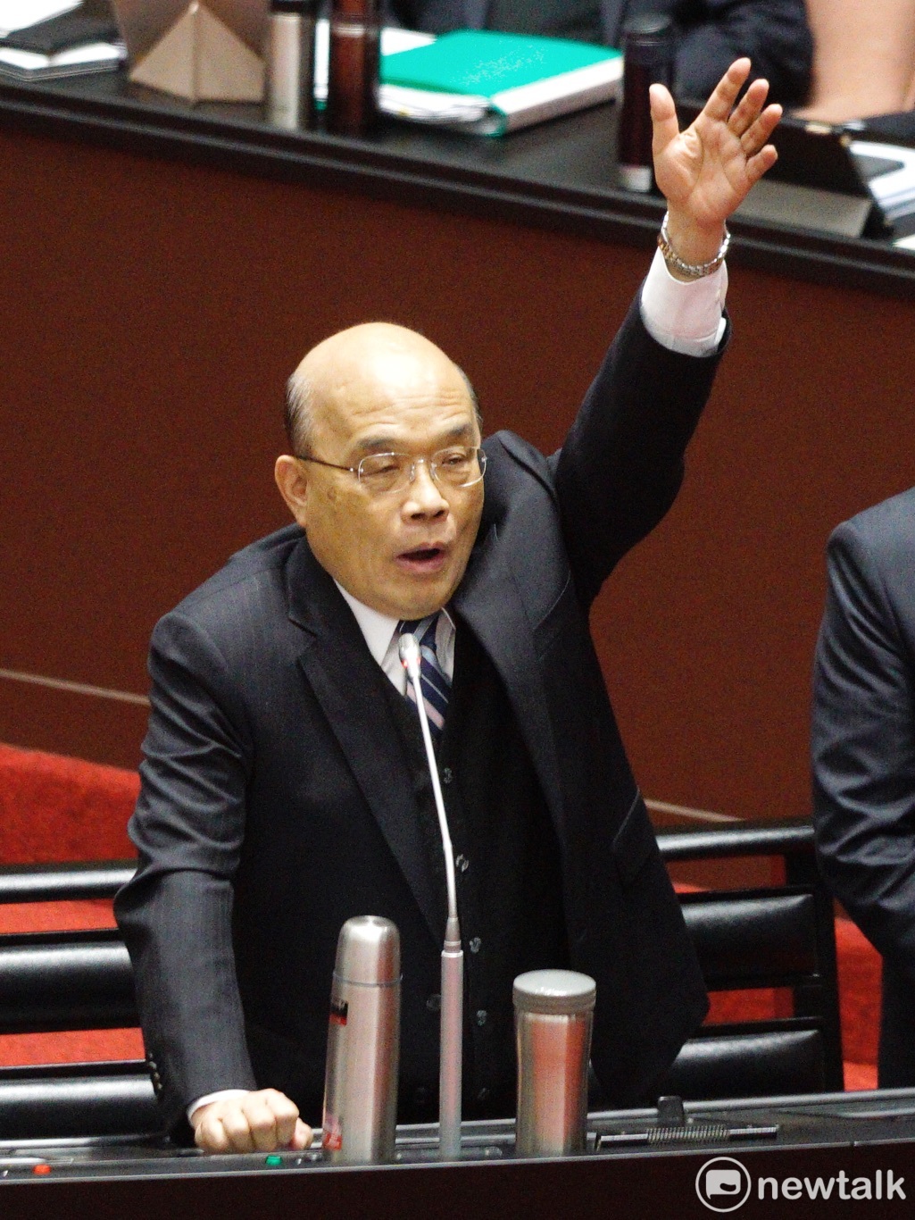 行政院長蘇貞昌在立院院會備詢。 圖：張良一/攝