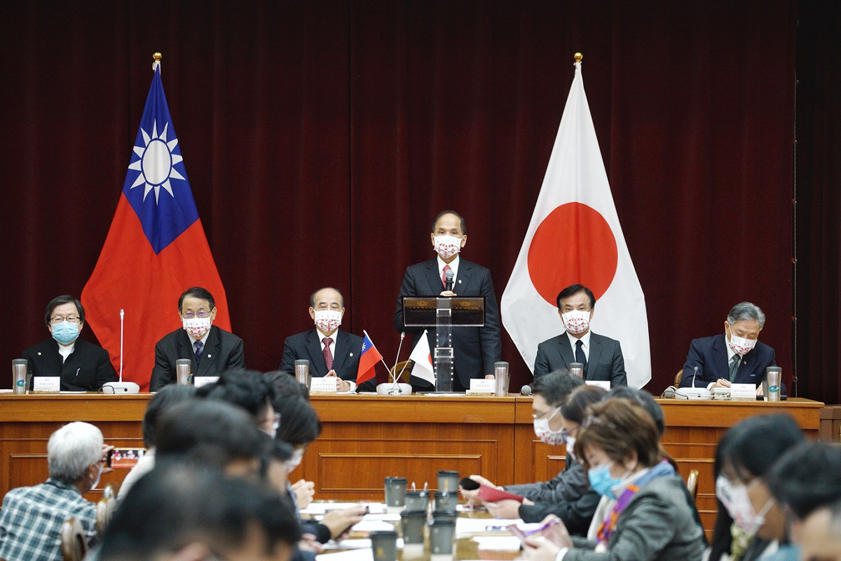 立法院長游錫堃、前院長王金平、蘇嘉全出席第10屆立法院台日交流聯誼會成立大會。 圖：張良一/攝