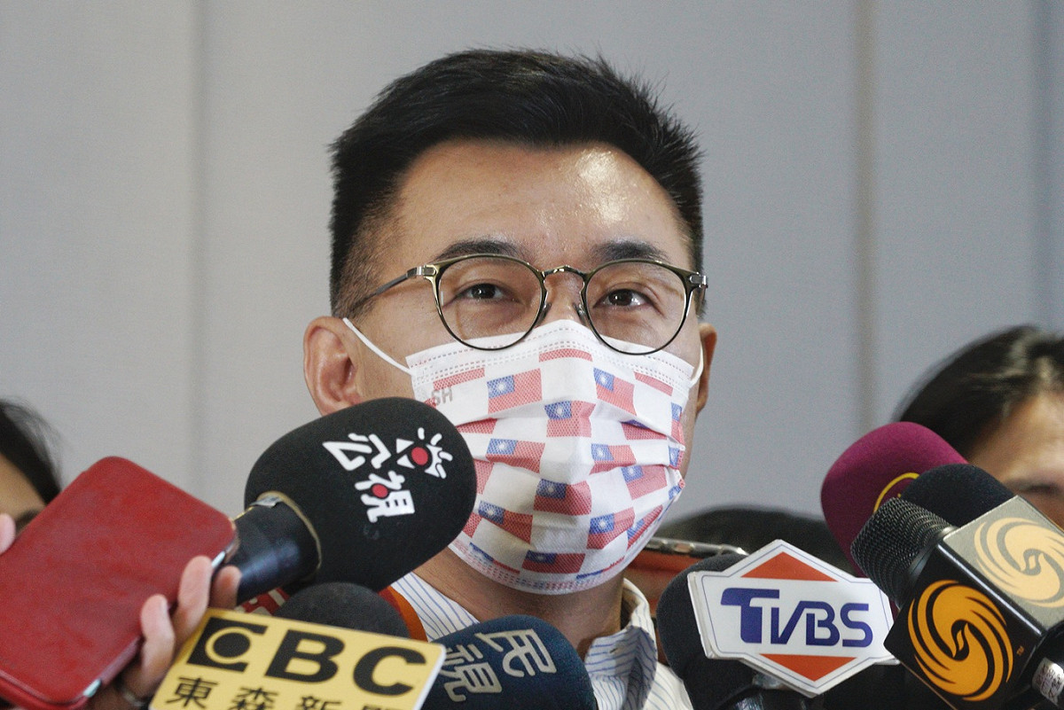 國民黨主席江啟臣受訪。 圖：張良一/攝