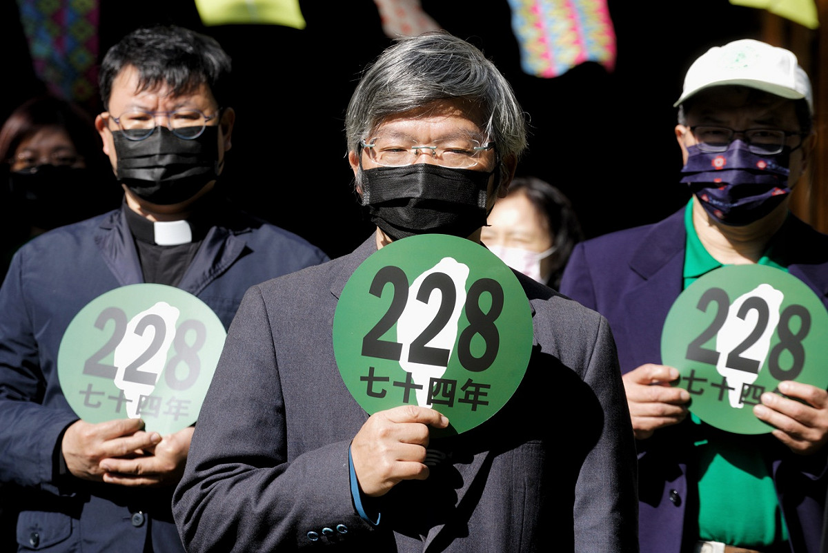 「228‧0紀念行動—拆除威權．起造新國家」記者會。 圖：張良一/攝