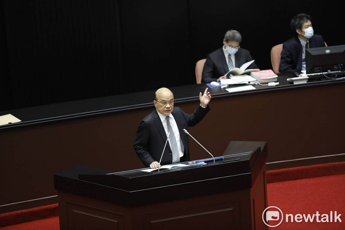 行政院長蘇貞昌於立法院備詢。 圖：張良一/攝
