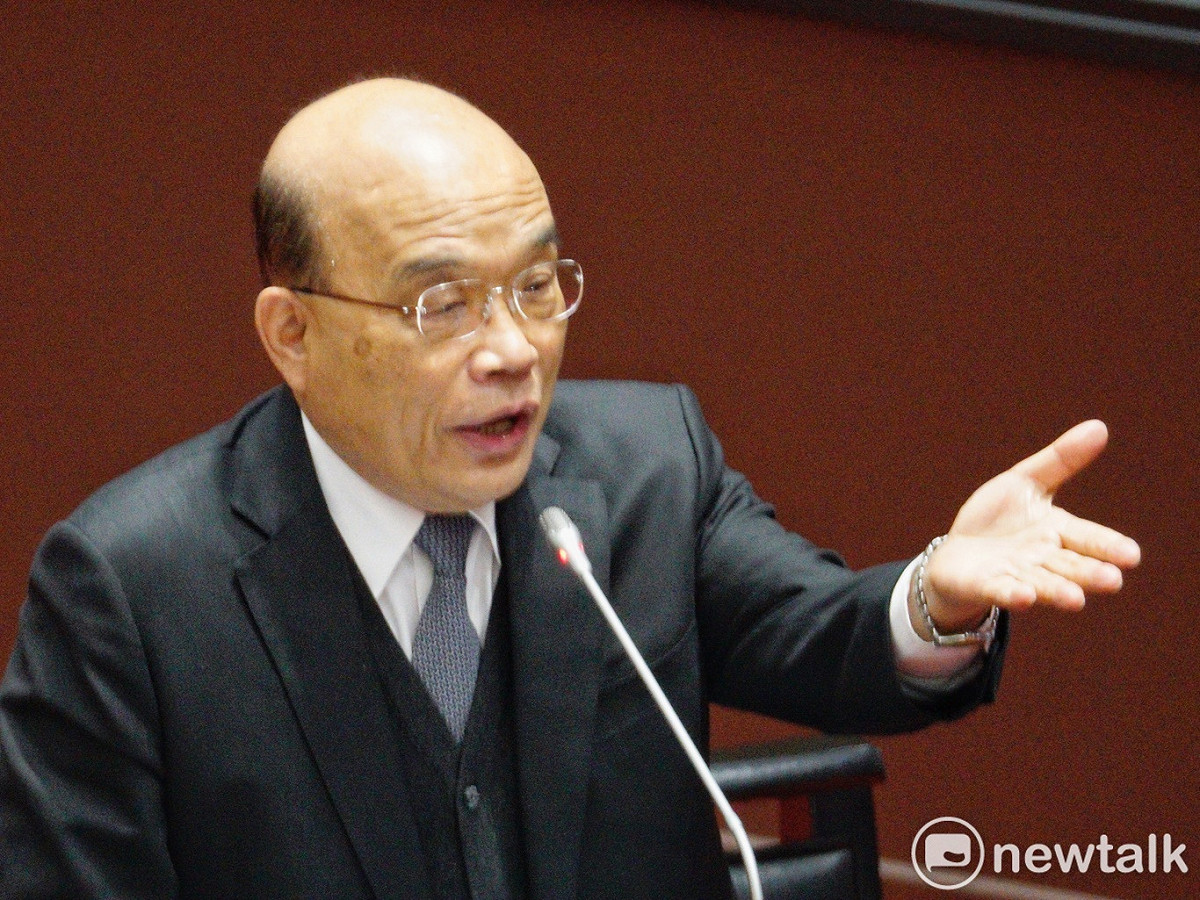 行政院長蘇貞昌在立法院院會備詢。 圖：張良一/攝（資料照片）