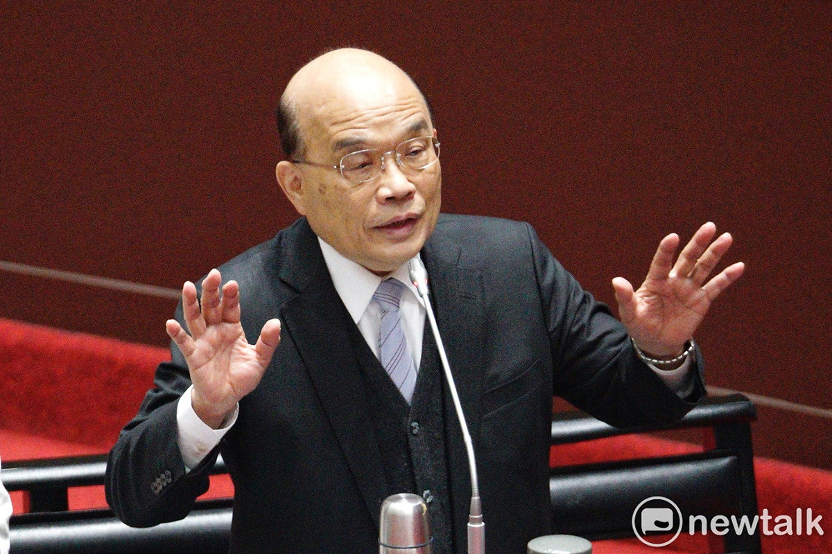 行政院長蘇貞昌在立院院會備詢。 圖：張良一/攝（資料照片）