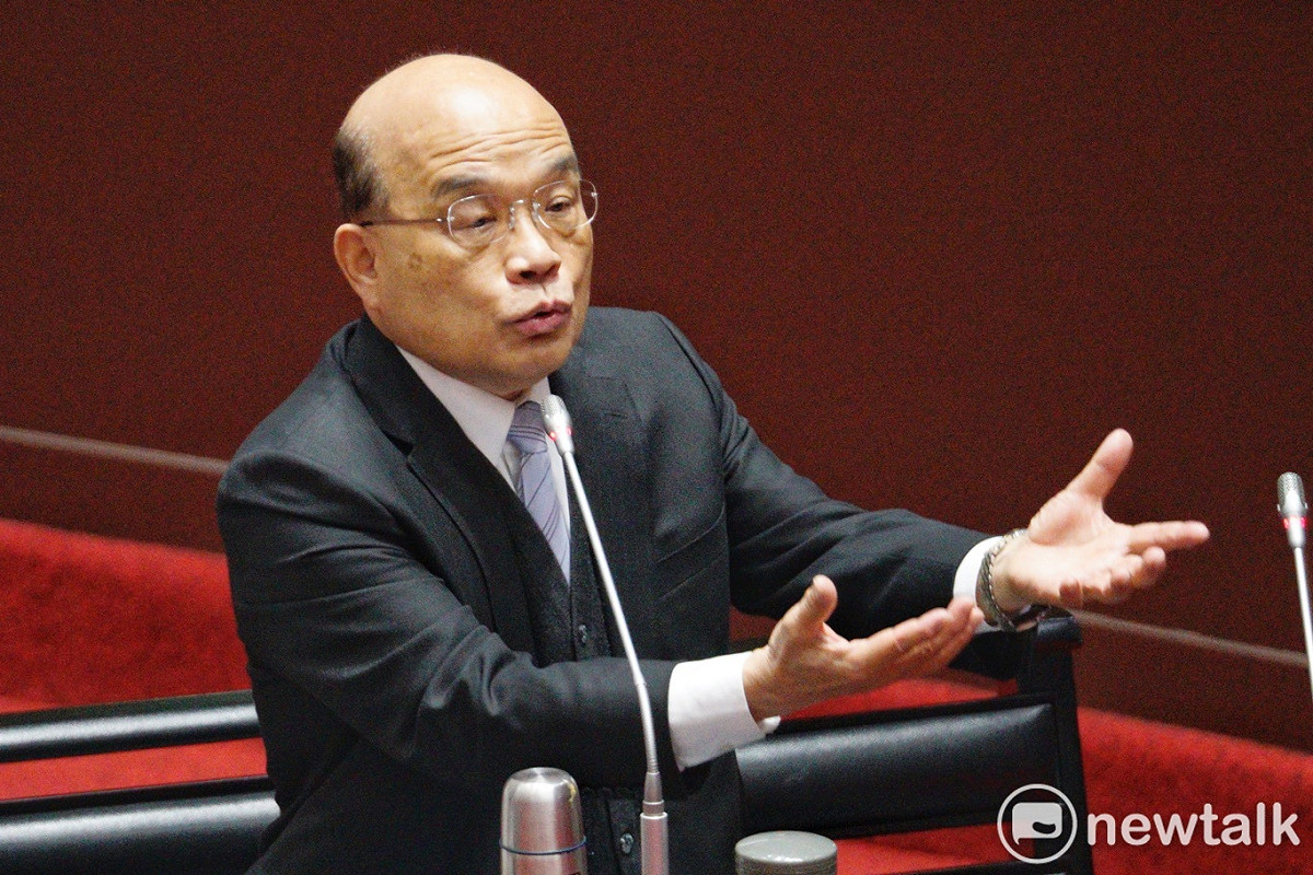 行政院長蘇貞昌在立院院會備詢。 圖：張良一/攝