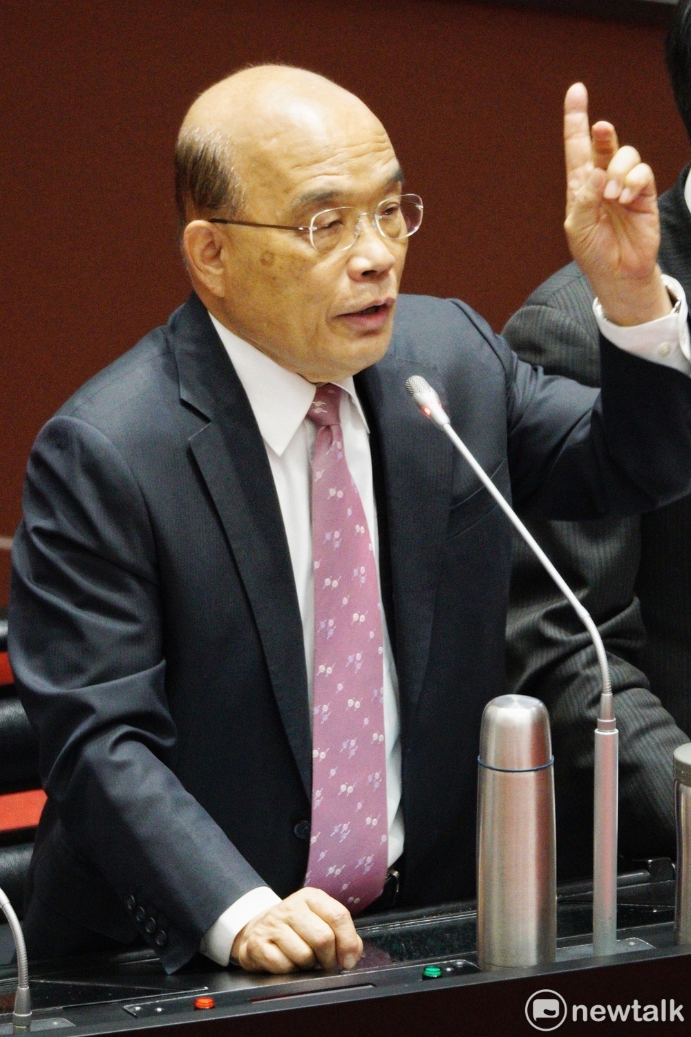 行政院長蘇貞昌在立院院會備詢。 圖：張良一/攝