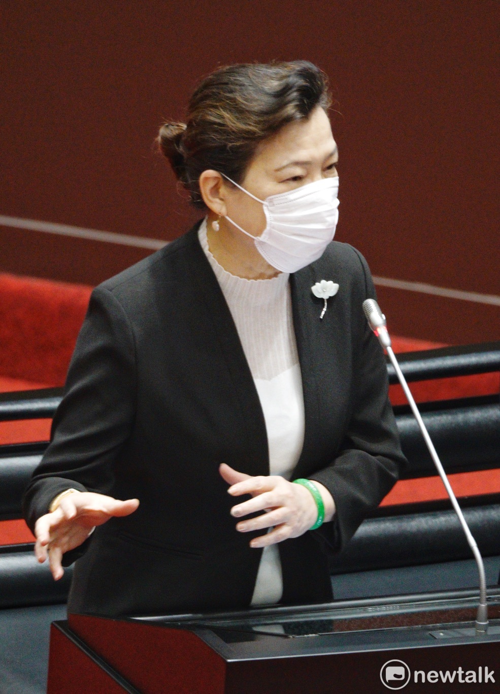 經濟部長王美花在立院院會備詢。 圖：張良一/攝（資料照）