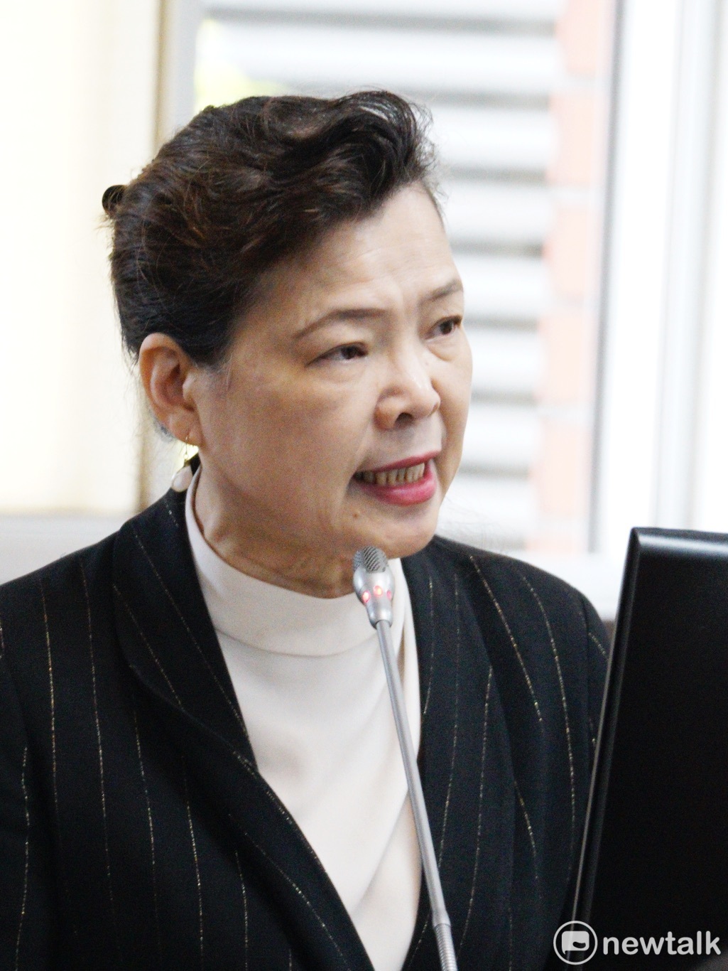 經濟部長王美花在立院經濟委員會備詢。 圖：張良一/攝