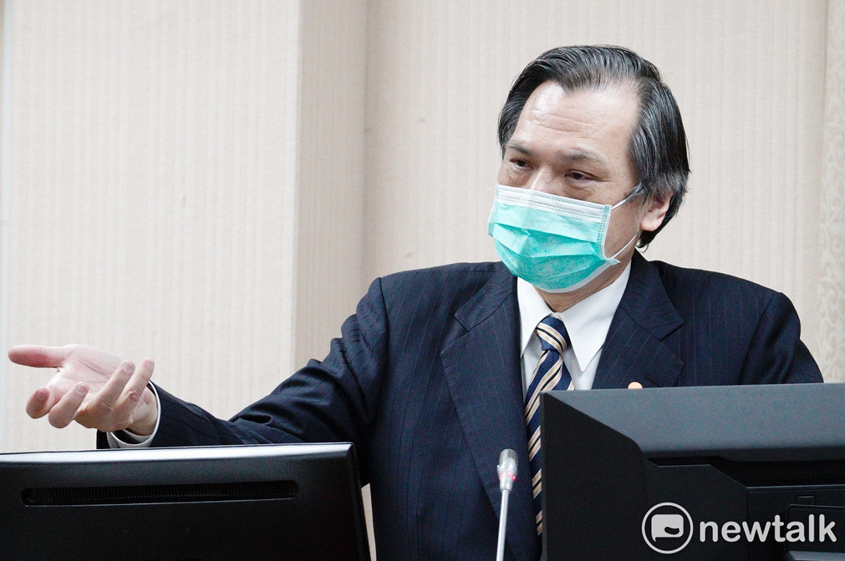 國安局長陳明通在立院外交及國防委員會備詢。 圖：張良一/攝