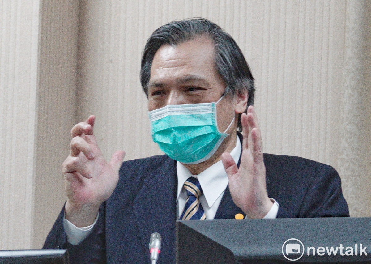 國安局長陳明通在立院外交及國防委員會備詢。 圖：張良一/攝