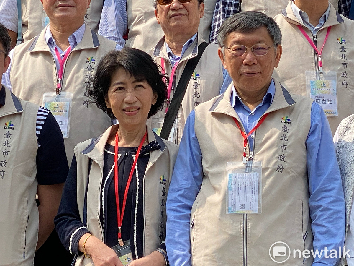 台北市長柯文哲及妻子陳佩琪。