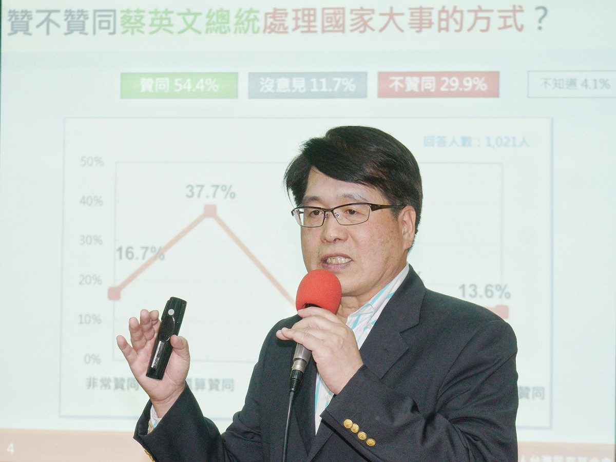 台灣民意基金會董事長游盈隆表示如果賴清德願意組聯合政府這些衝突是可以避免的！ 圖：張良一／攝（資料照）