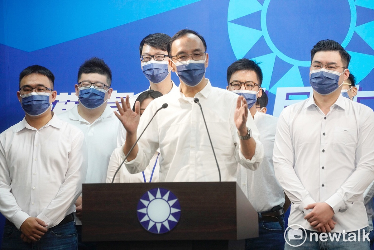 前國民黨主席朱立倫到國民黨中央登記參選國民黨主席。 圖：張良一/攝（資料照）