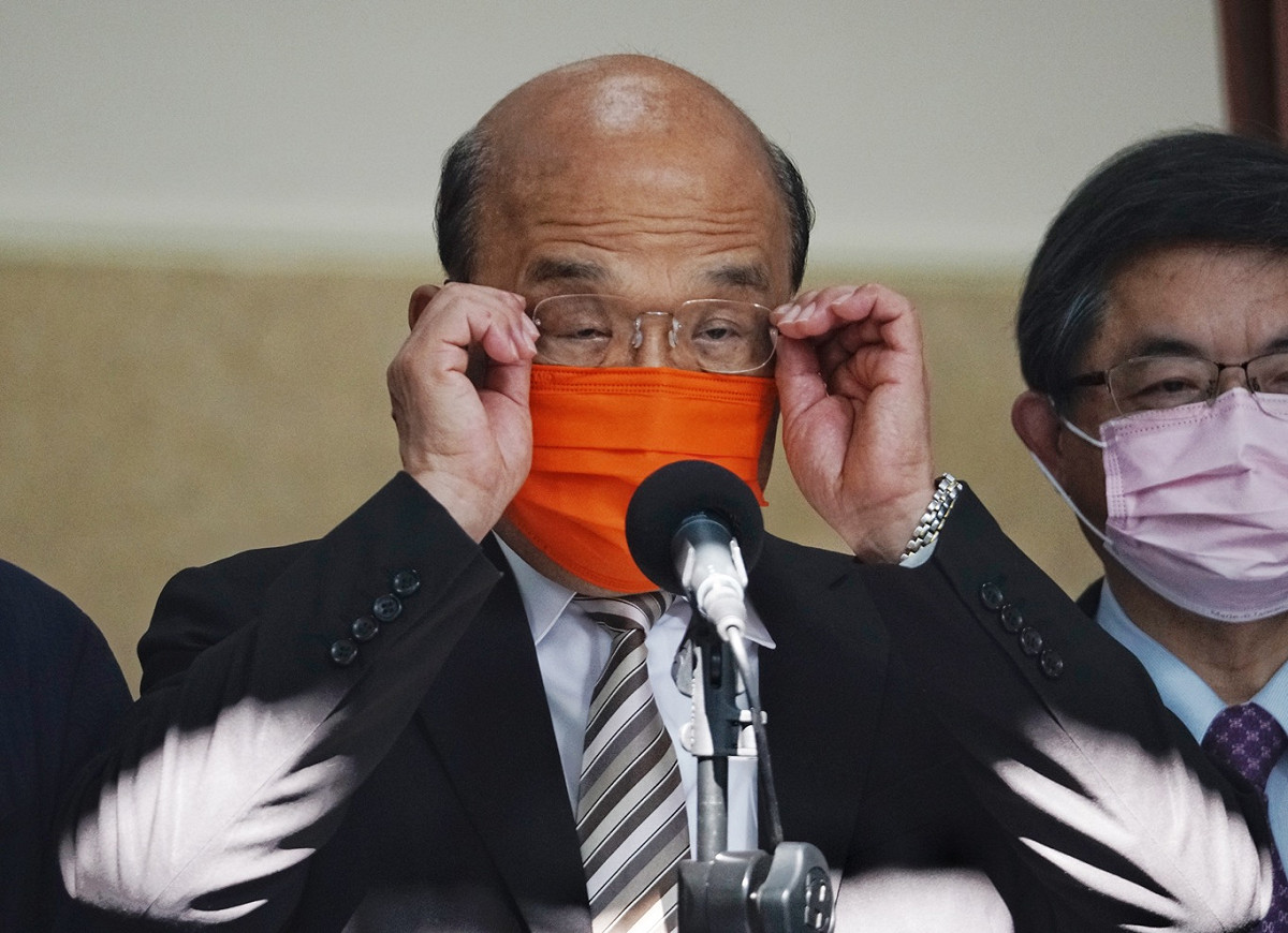 行政院長蘇貞昌呼籲民眾盡快數位綁定五倍券。 圖：張良一/攝