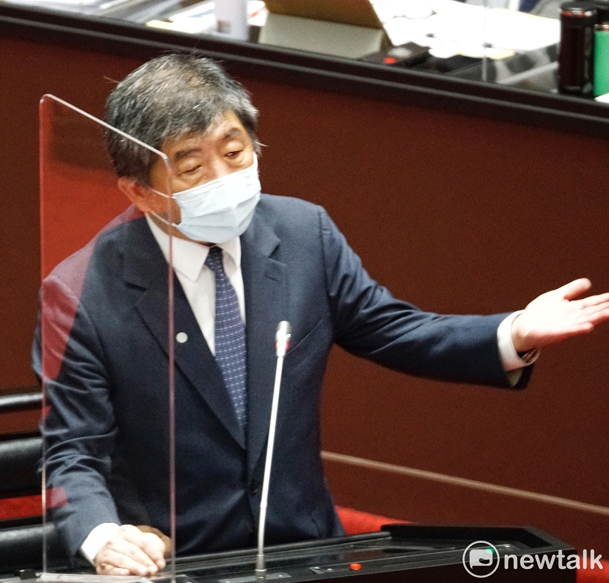 衛福部長陳時中在立院備詢。 圖：張良一/攝(資料照)