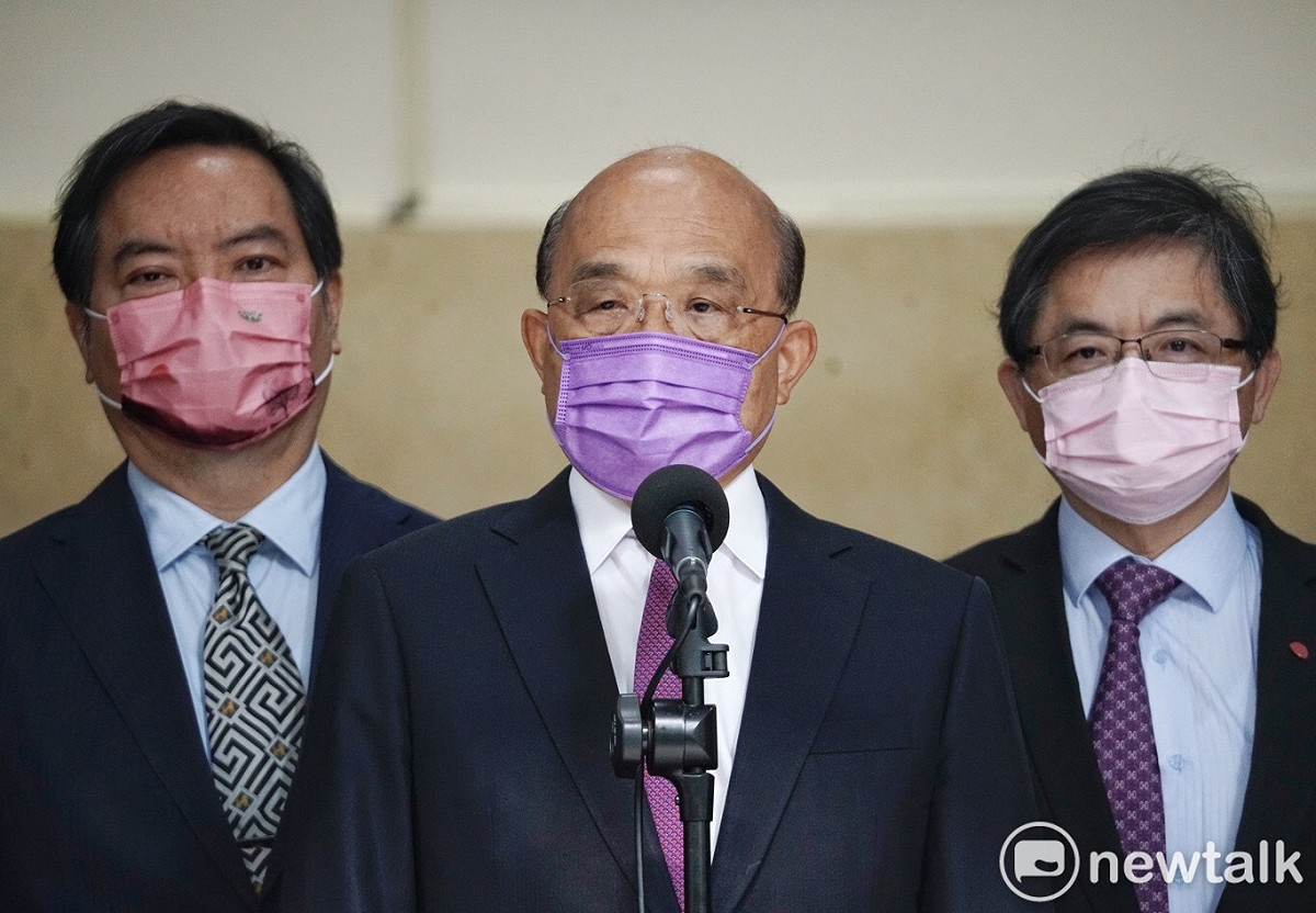 行政院長蘇貞昌今（28）早反嗆，朱立倫吃著美牛反美豬，說要親美卻反美，只有政治語言，缺少理性。 張良一/攝