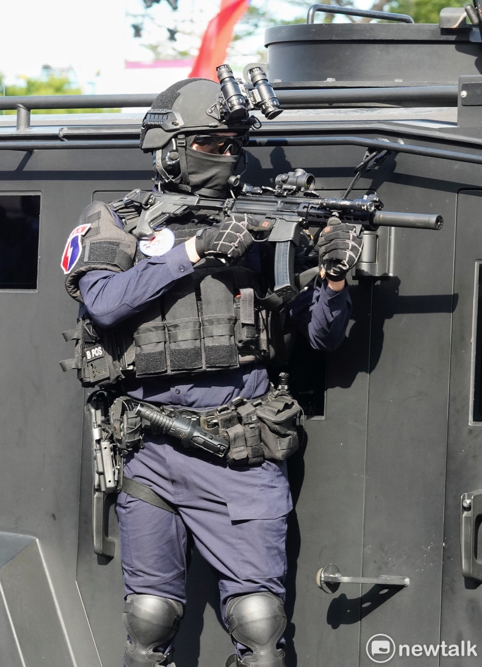 警方維安小組。 圖：張良一/攝