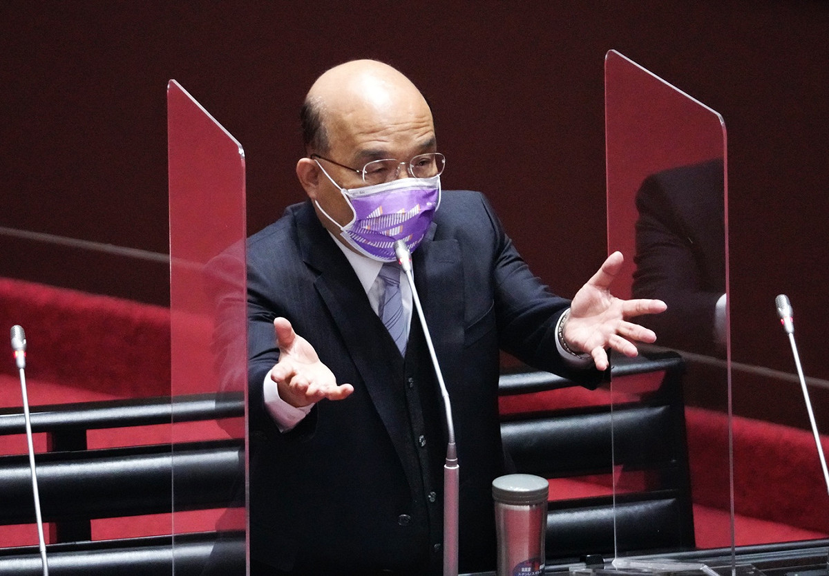 行政院長蘇貞昌在立院院會備詢。 圖：張良一/攝(資料照)