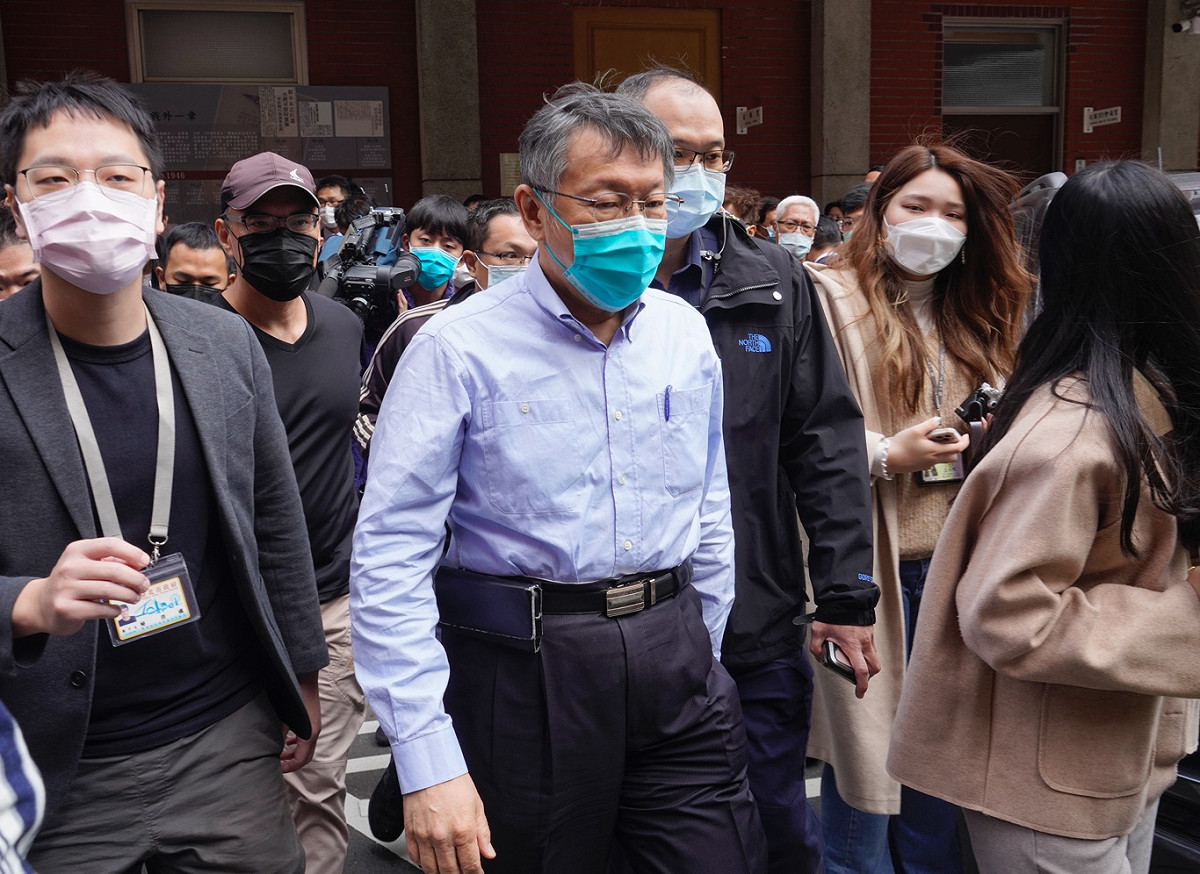台北市長柯文哲出席台灣議會設置請願運動百年菁華展開幕式致詞。 圖：張良一 / 攝