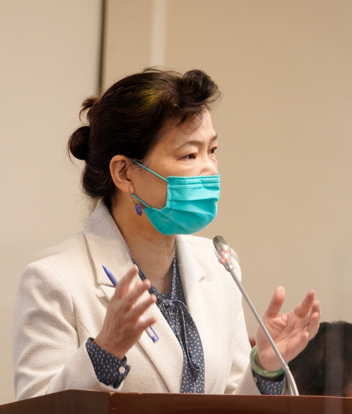 經濟部長王美花在立院經濟委員會備詢。 圖：張良一/攝