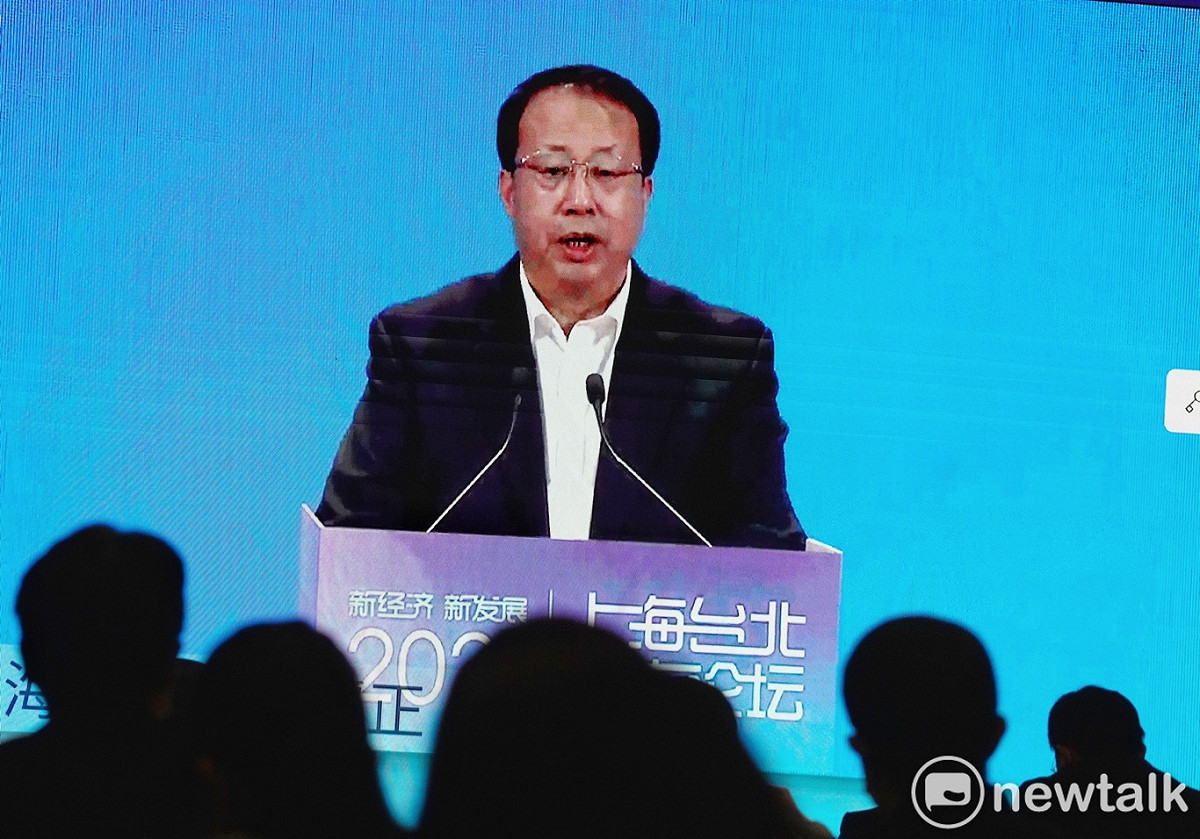 上海市長龔正在2021上海台北城市論壇致詞。 圖：張良一 / 攝（資料照）