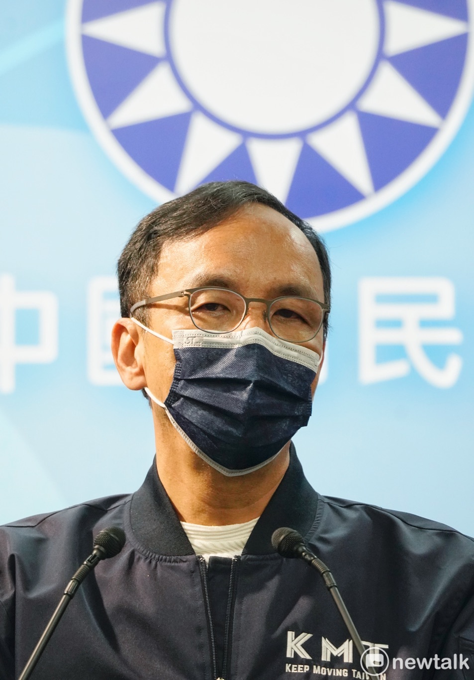 朱立倫之前舉行記者會宣布公投敗選，但沒有為台中市第二選區立委補選、林昶佐罷免案敗選出面回應。 圖：張良一/攝