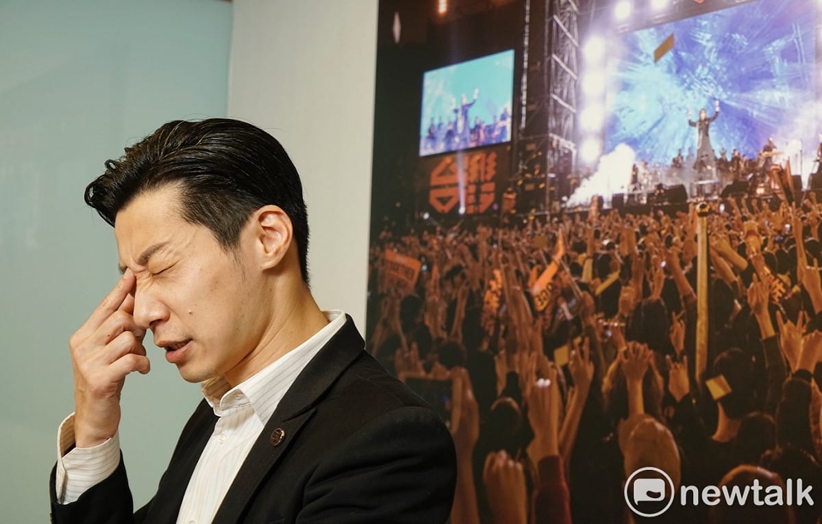 對於罷免案是否有信心？林昶佐陷入一陣思索。 圖：張良一/攝