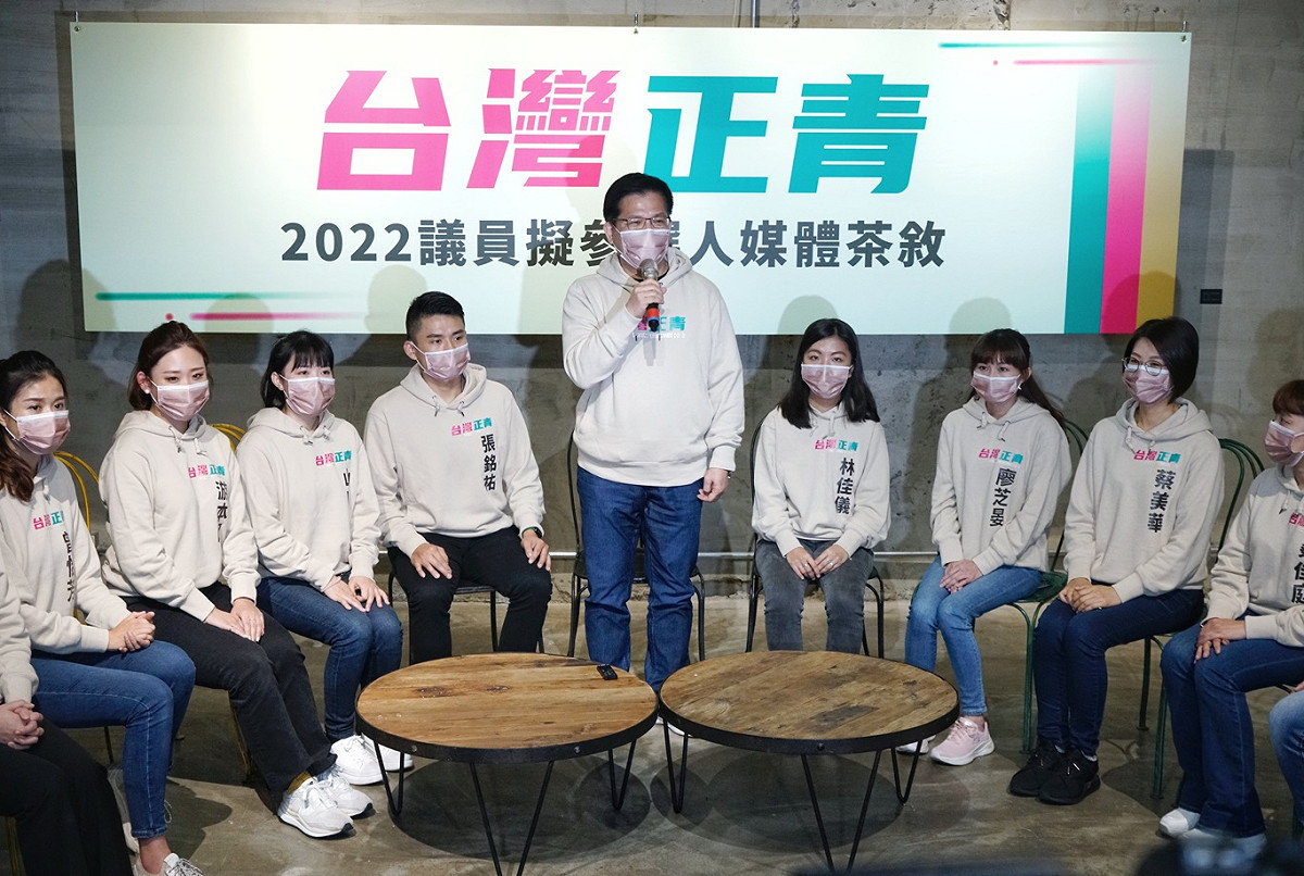 前交通部長林佳龍出席「台灣正青」2022議員擬參選人媒體茶敘。 圖：張良一/攝